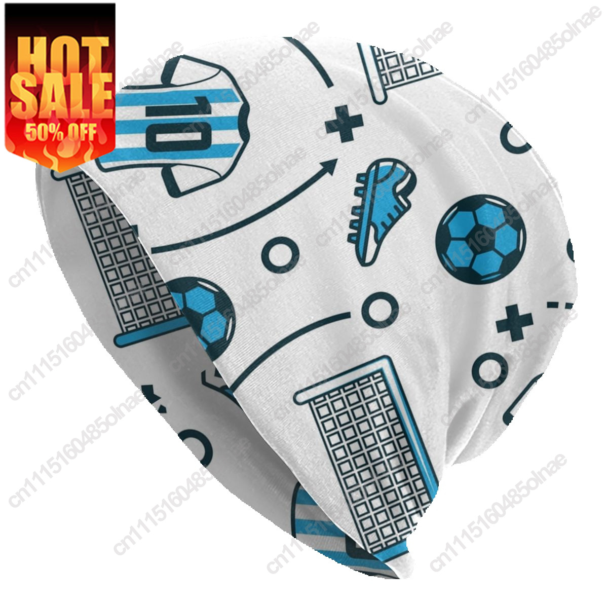 Men'S Fashion With Hat - Özel Tasarım Futbol Temalı Bere, Örgü