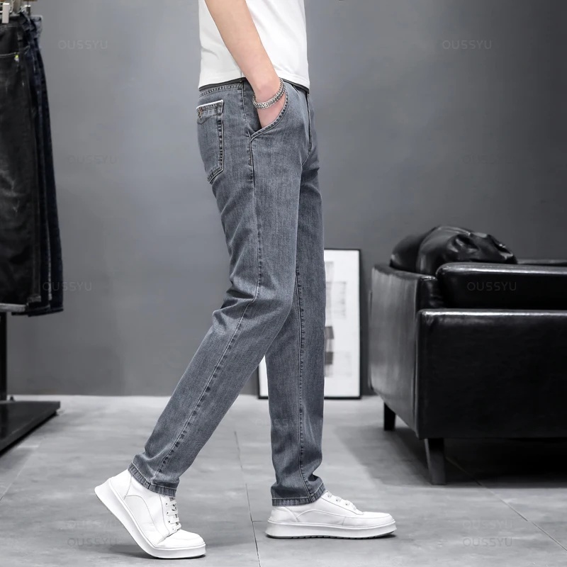 Sonbahar Koleksiyonu, Esnek, D - Men'S Fashion Grey Jeans incelemesi ve fiyatı