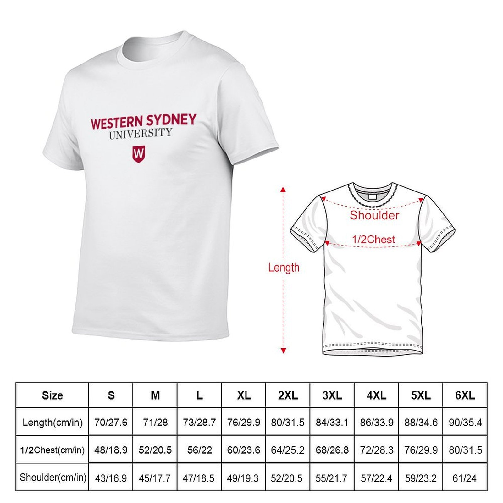Batı Sidney Üniversitesi tişör - Men'S Fashion Sydney incelemesi ve fiyatı