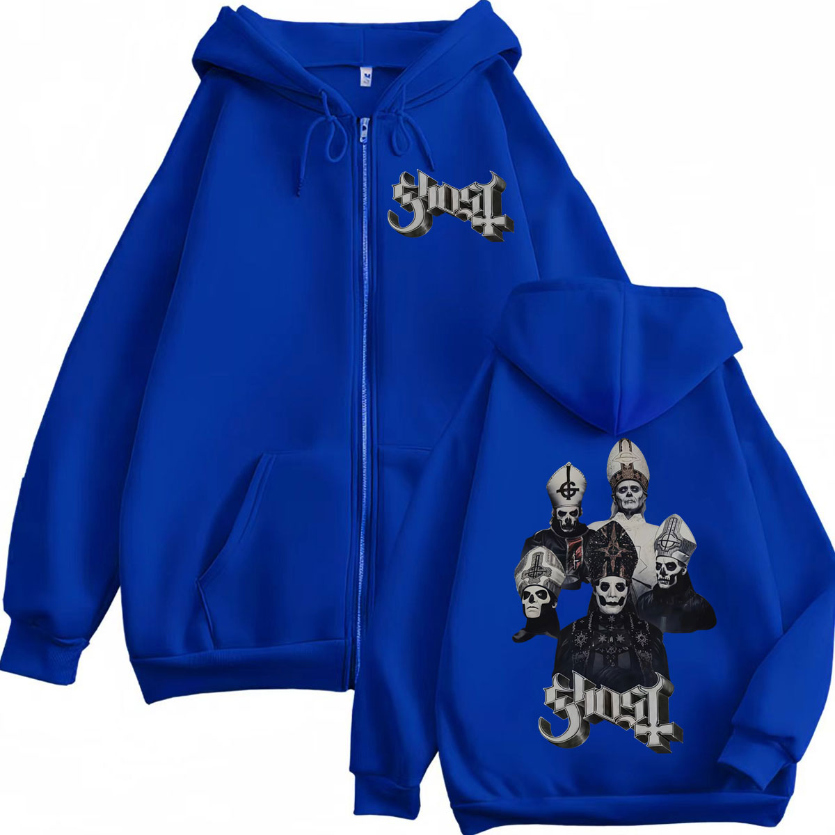 Sıcak Satış Ghost Band Fermuar - Mens Fashion Zip Up Hoodies incelemesi ve fiyatı