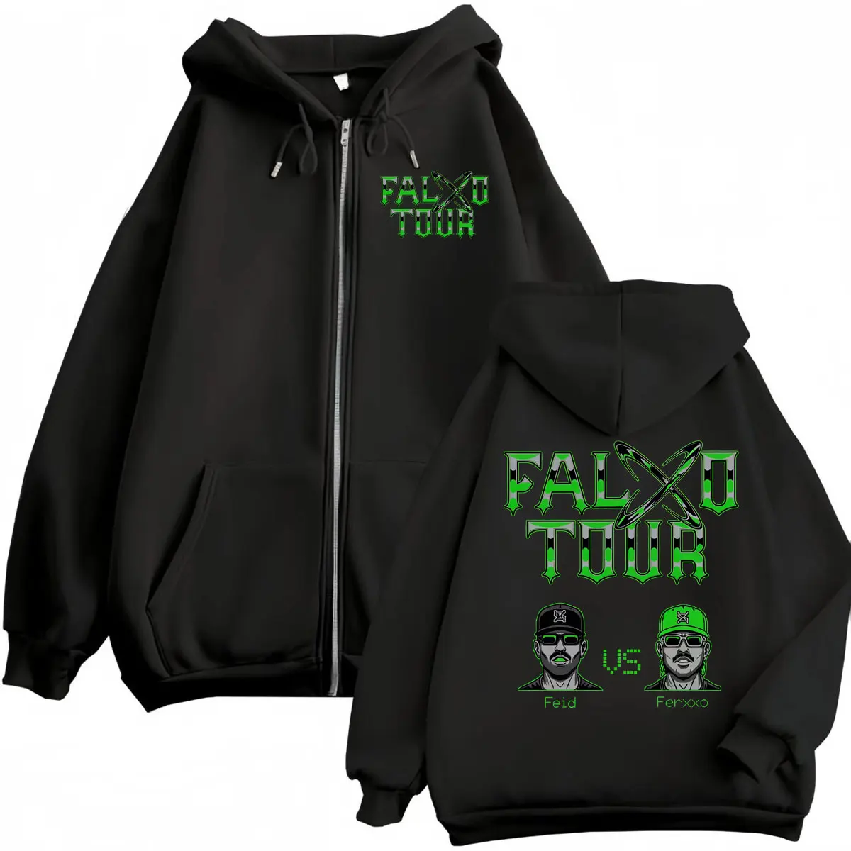 Feid Vs Ferxxo Falxxo Turnesi  - Mens Fashion Zip Up Hoodies incelemesi ve fiyatı
